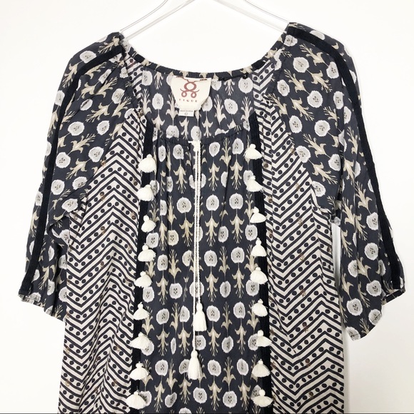 Figue | Odesa Gray Patterned Belt Dress Size L - Picture 3 of 8